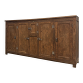 Old bar icebox in oak and zinc - sideboard (renovated)