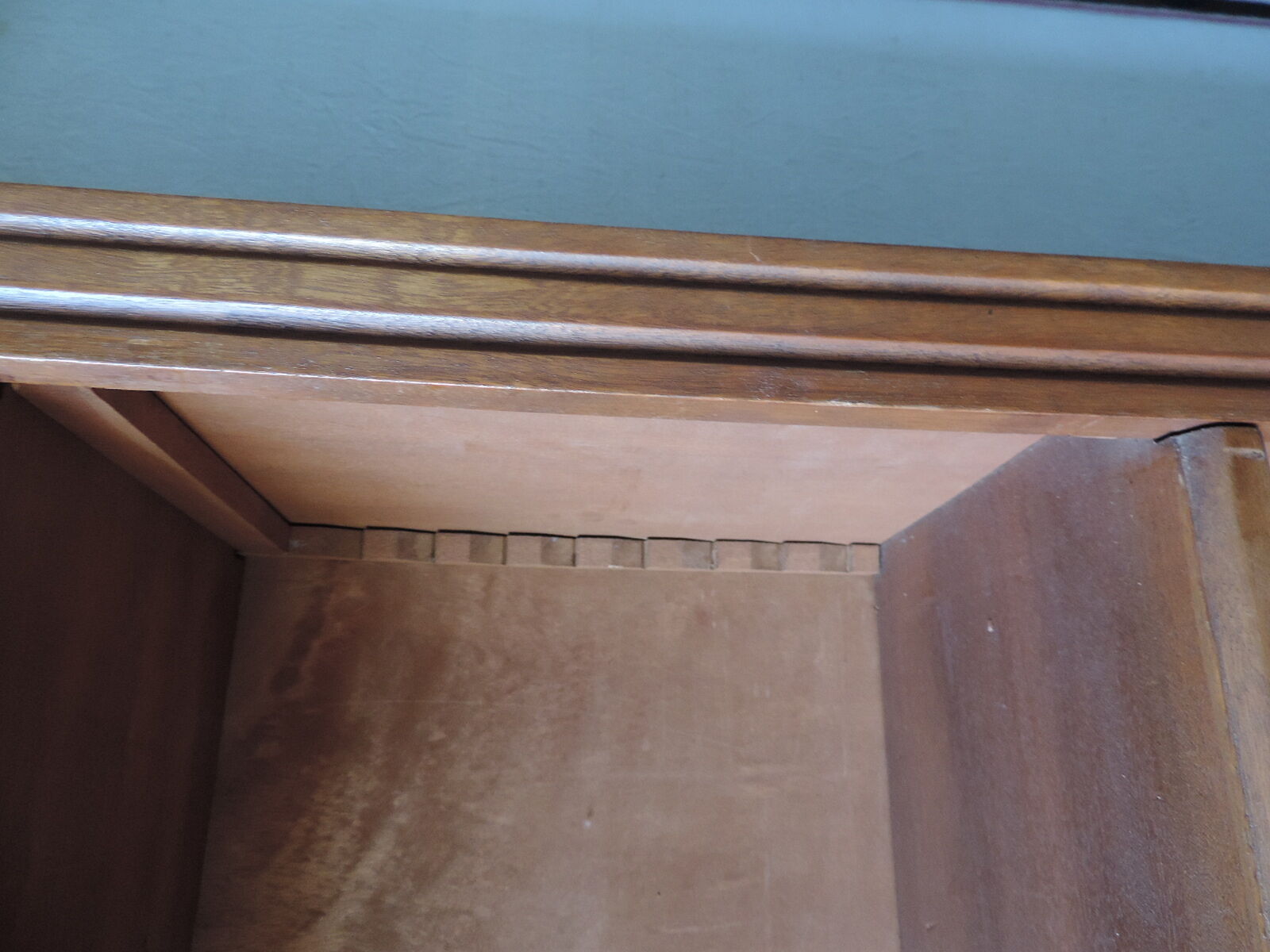 Open bookcase in vintage teak