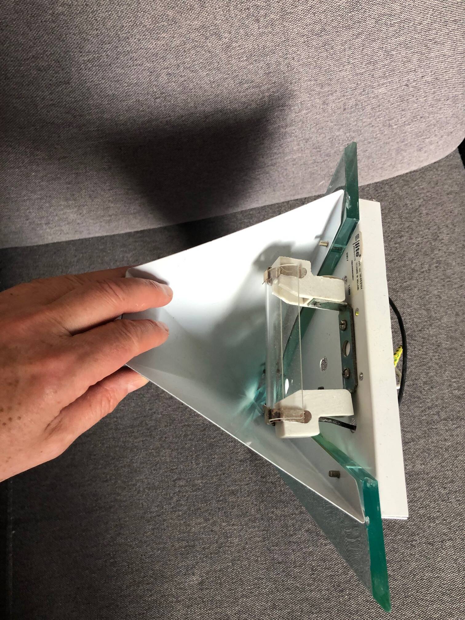 Pair of Postmodern Triangular Wall Sconces, 80s, Elite Holland