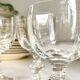 6 verres à pied en cristal soufflé à la main