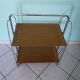 Dessert, extra furniture, folding, on wheels, formica, chrome metal, 60s