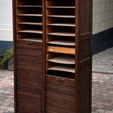 Filing cabinet with curtains