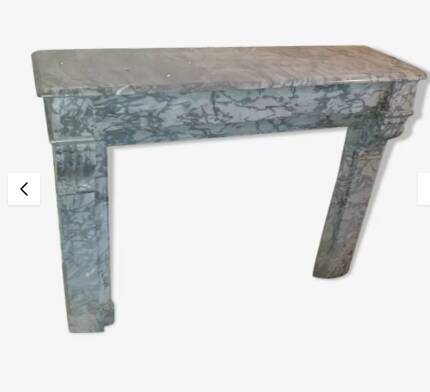 Napoleon III modillion fireplace in gray marble late 19th century