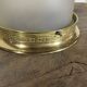 Old ceiling lamp in brass and satin glass