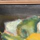 Swedish Original Oil on Panel – "Pears" by Elfrén – Signed – Vintage and Framed
