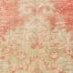 Tapis vintage oriental rouge et saumon