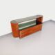 Vintage Italian hairdresser design in suede velvet, chrome, smoked glass and