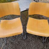 Set of 6 40/4 Home stacking chairs by David Rowland