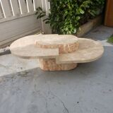 Travertine veneer coffee table from Maitland_Smith 1970