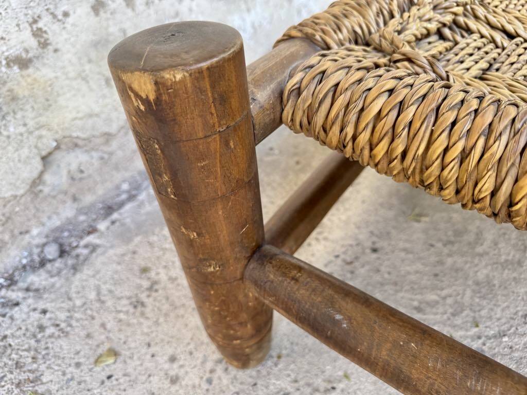 Wooden and rope bench from the 1950s,  Vibo