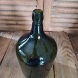 Dame jeanne vert olive bonbonne touque bouteille ancienne dp0421307