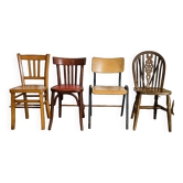 Set of 4 mismatched chairs