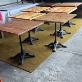 Table bistrot bois brut