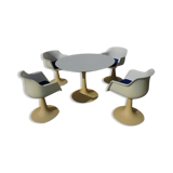 Table + 4 fauteuils de salle a manger grosfilex