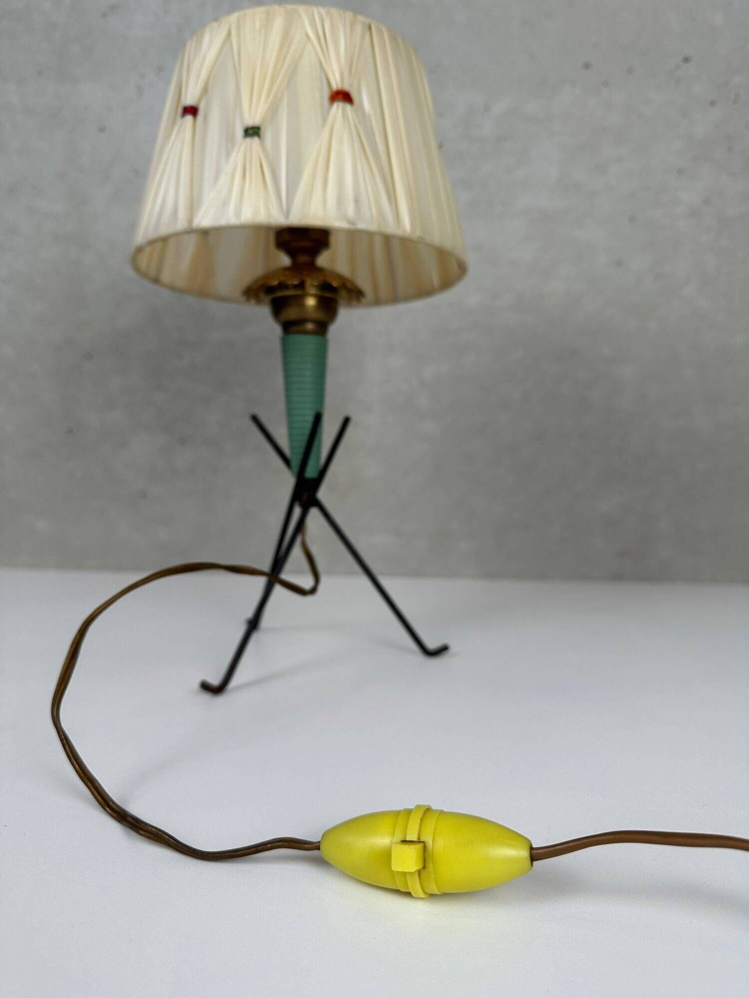Vintage French tripod lamp