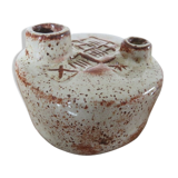 Pique flowers 60s 70s signed ceramic vase