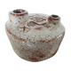 Pique flowers 60s 70s signed ceramic vase