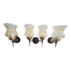 quatre appliques. Années - 1950