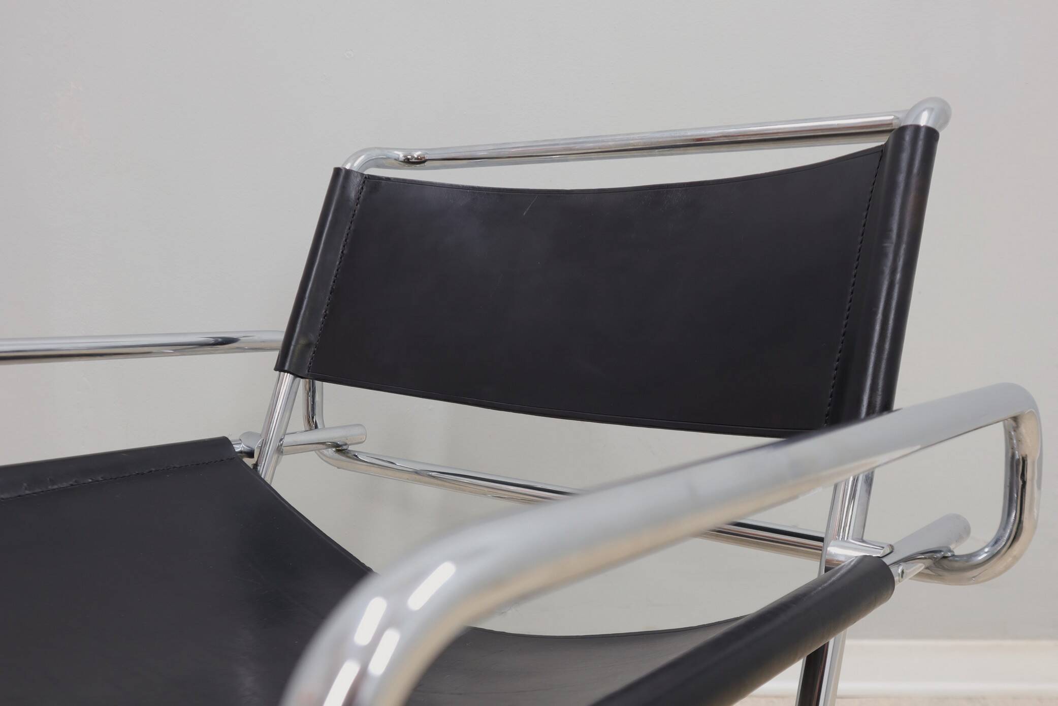Luigi saccardo leather armchair arrmet 1970s