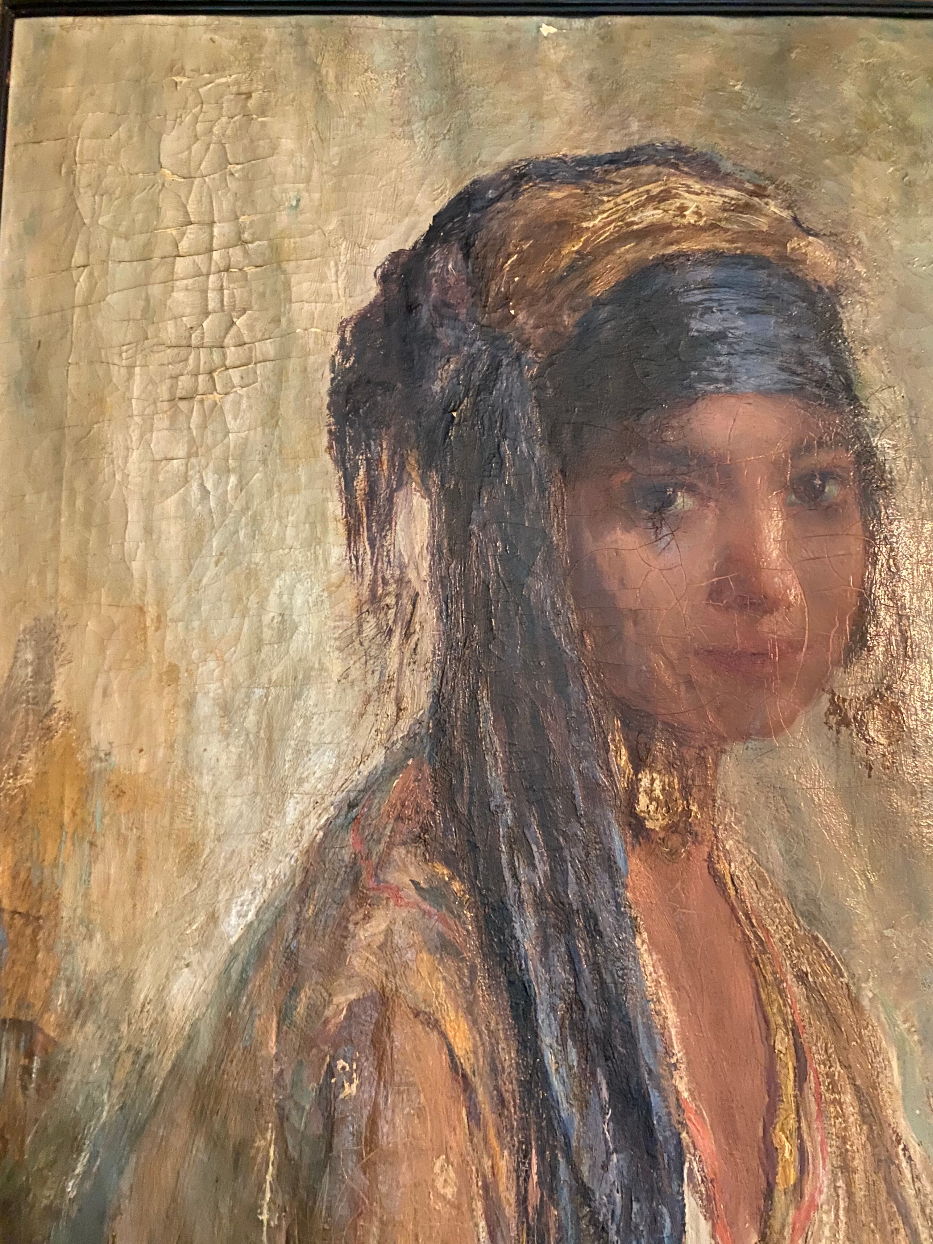 Orientalist portrait by Édouard Verschaffelt