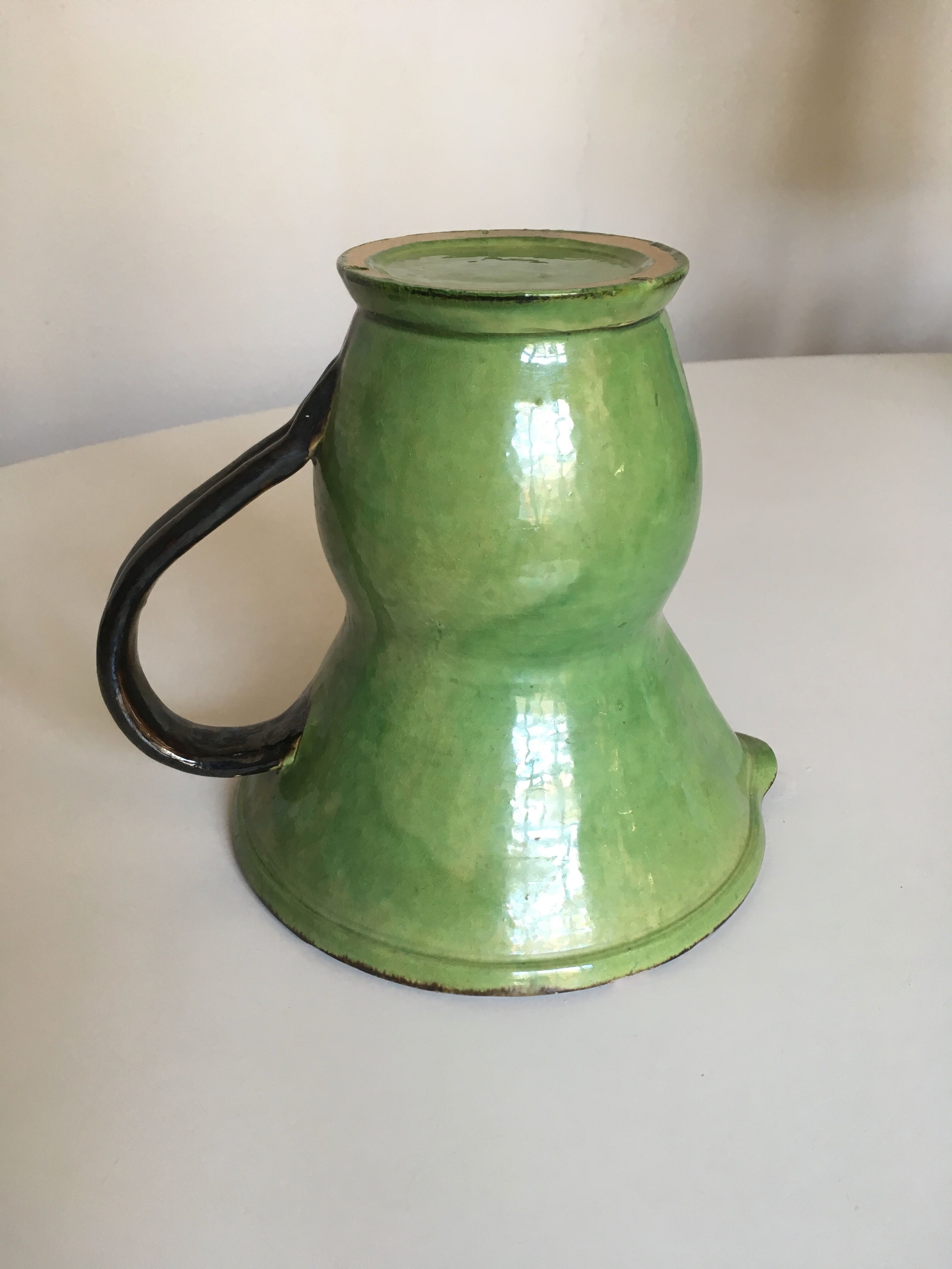 Dieulefit Vallauris 50s glazed earthenware vase
