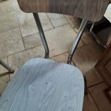 Formica table, 4 chairs and 1 stool