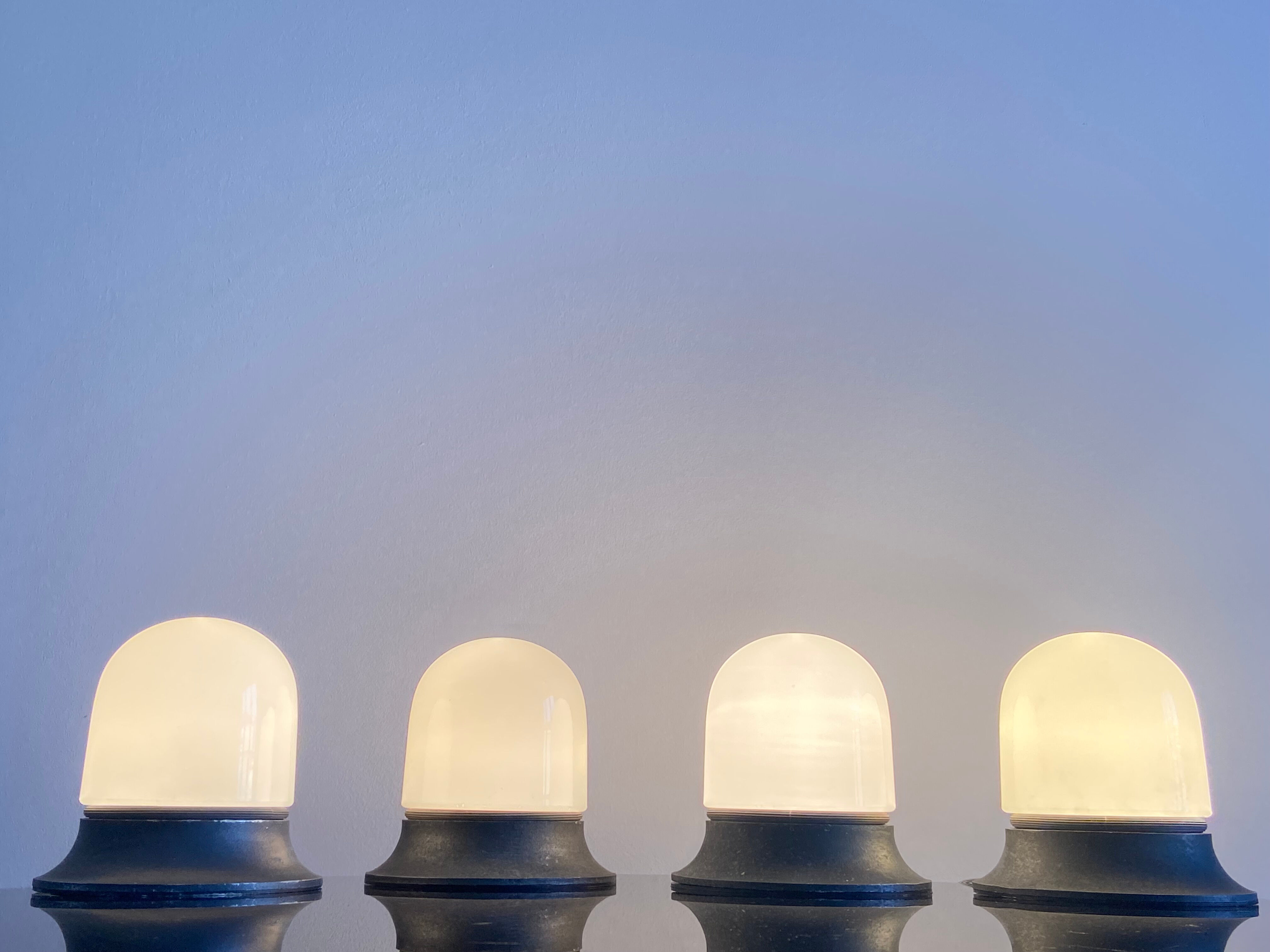 Set of 4 lamps artemide, italy 1970s