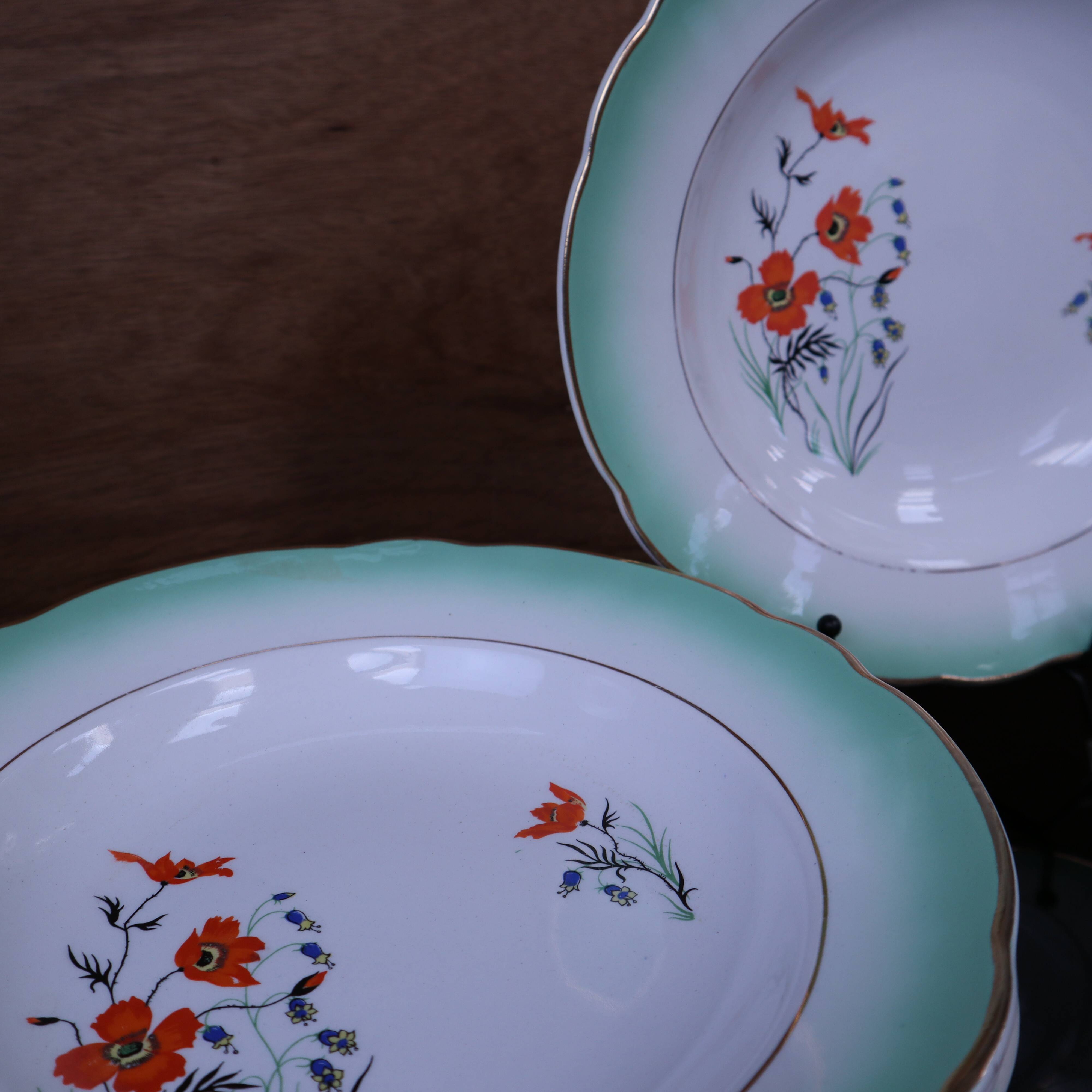 Set of 8 deep plates Sarreguemines "Barèges"