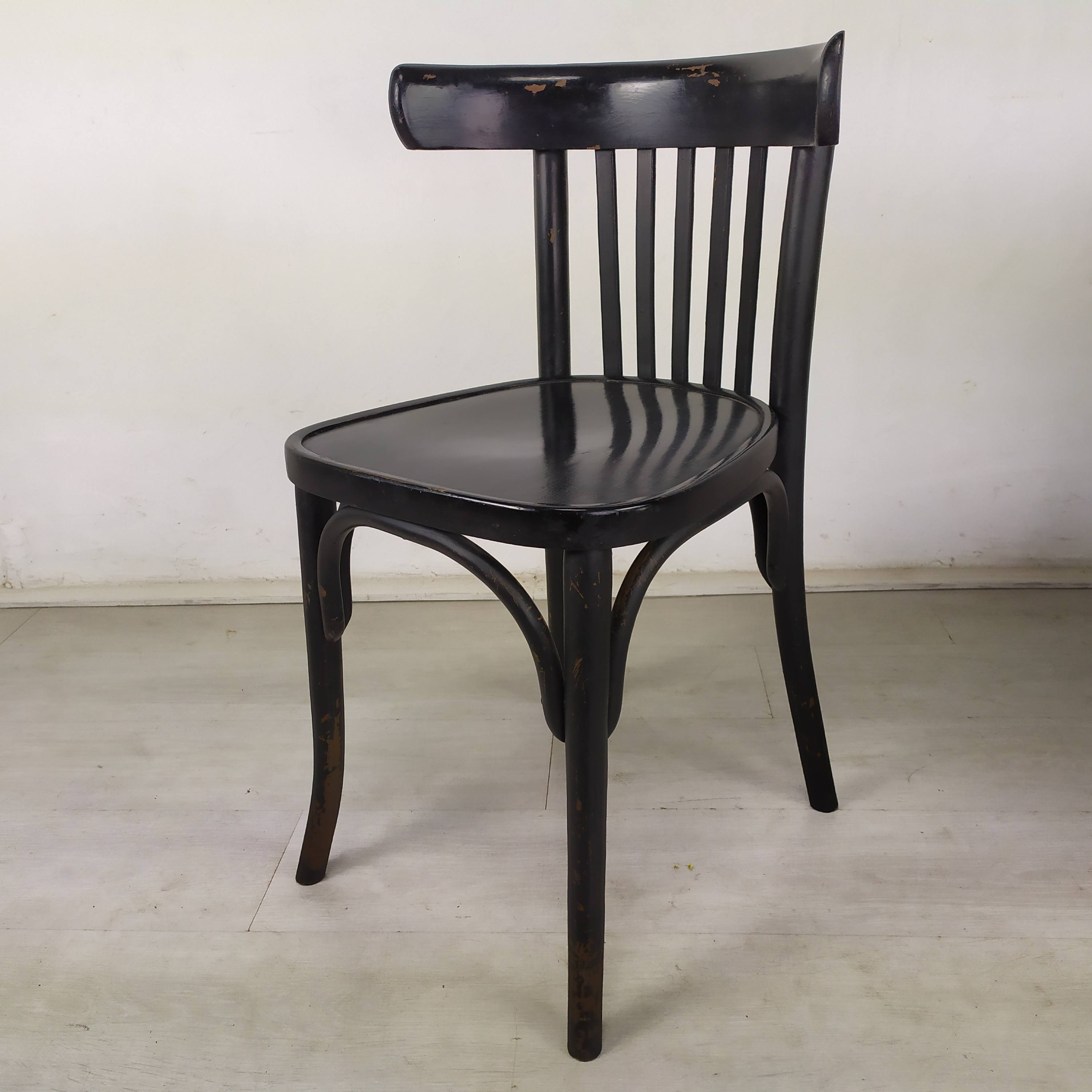 Pair of black bistro chairs
