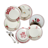 Flat plates in earthenware