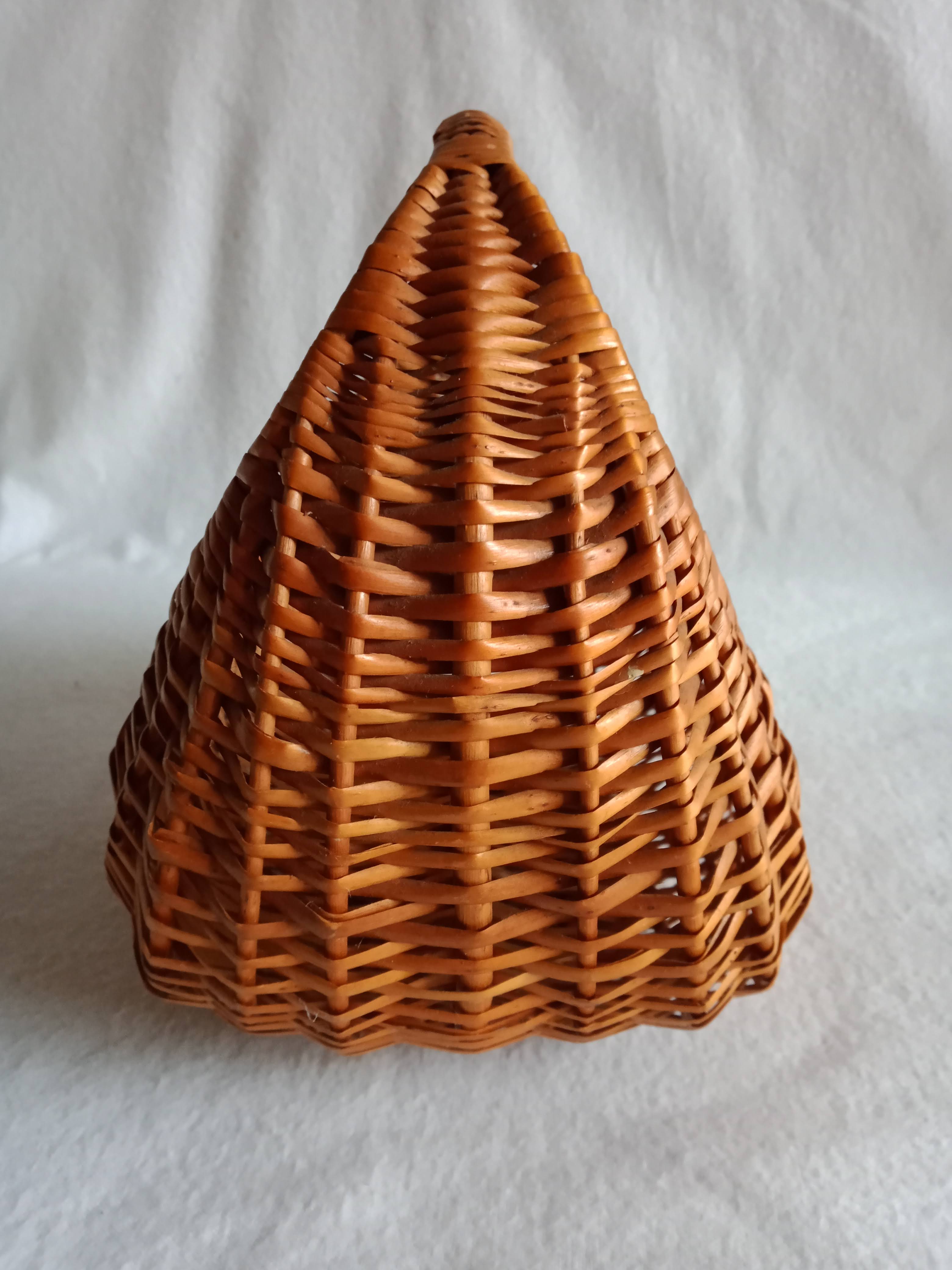 Vintage basket in woven wicker