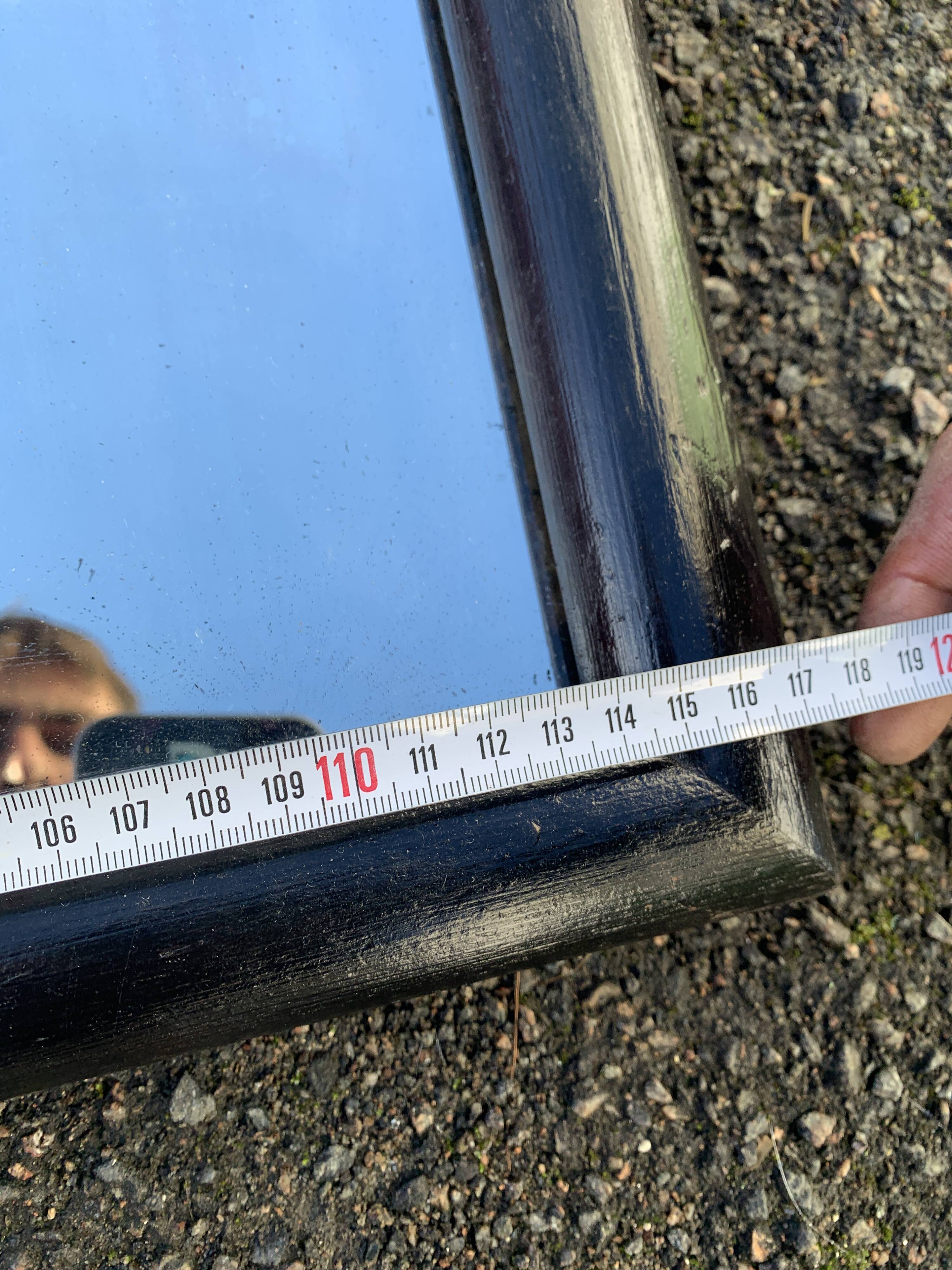 Large black wood mirror 116 x 64