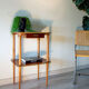 Sellette console années 60, acajou