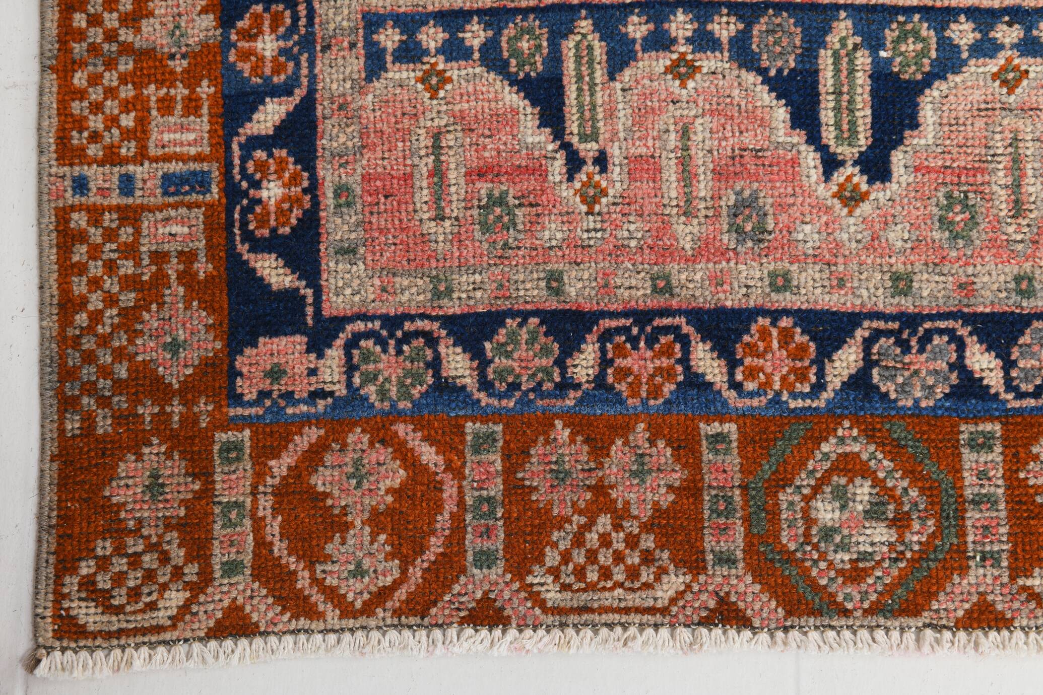 4x9 Oriental Blue Vintage Rug, 137x272Cm