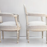Anciens fauteuils suédois Gustaviens du 19ème siècle