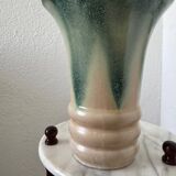 Art Deco flamed stoneware vase