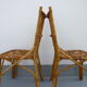 4 rattan chairs 50-60's