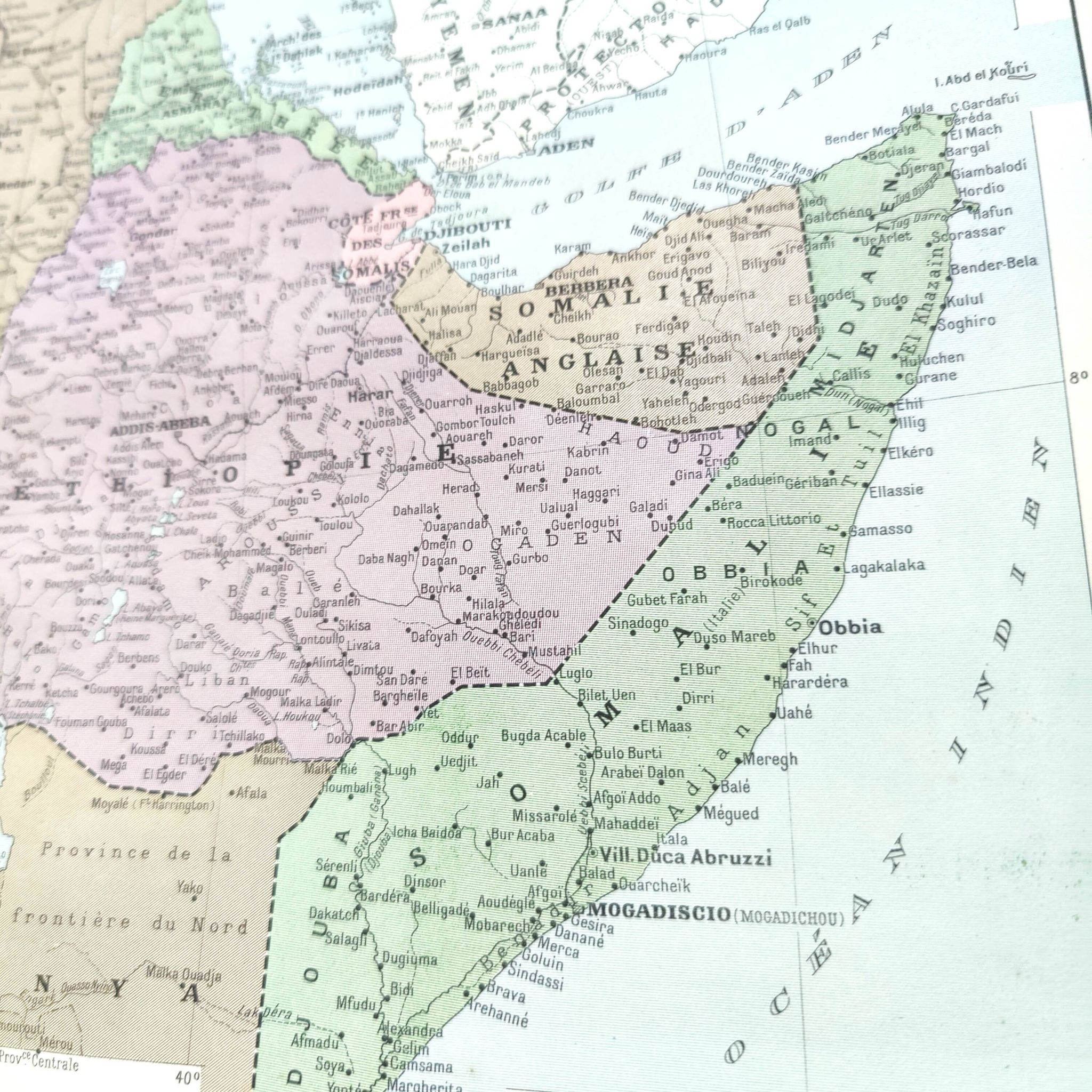 Old map North-East Africa Egypt Libya Sudan 1950