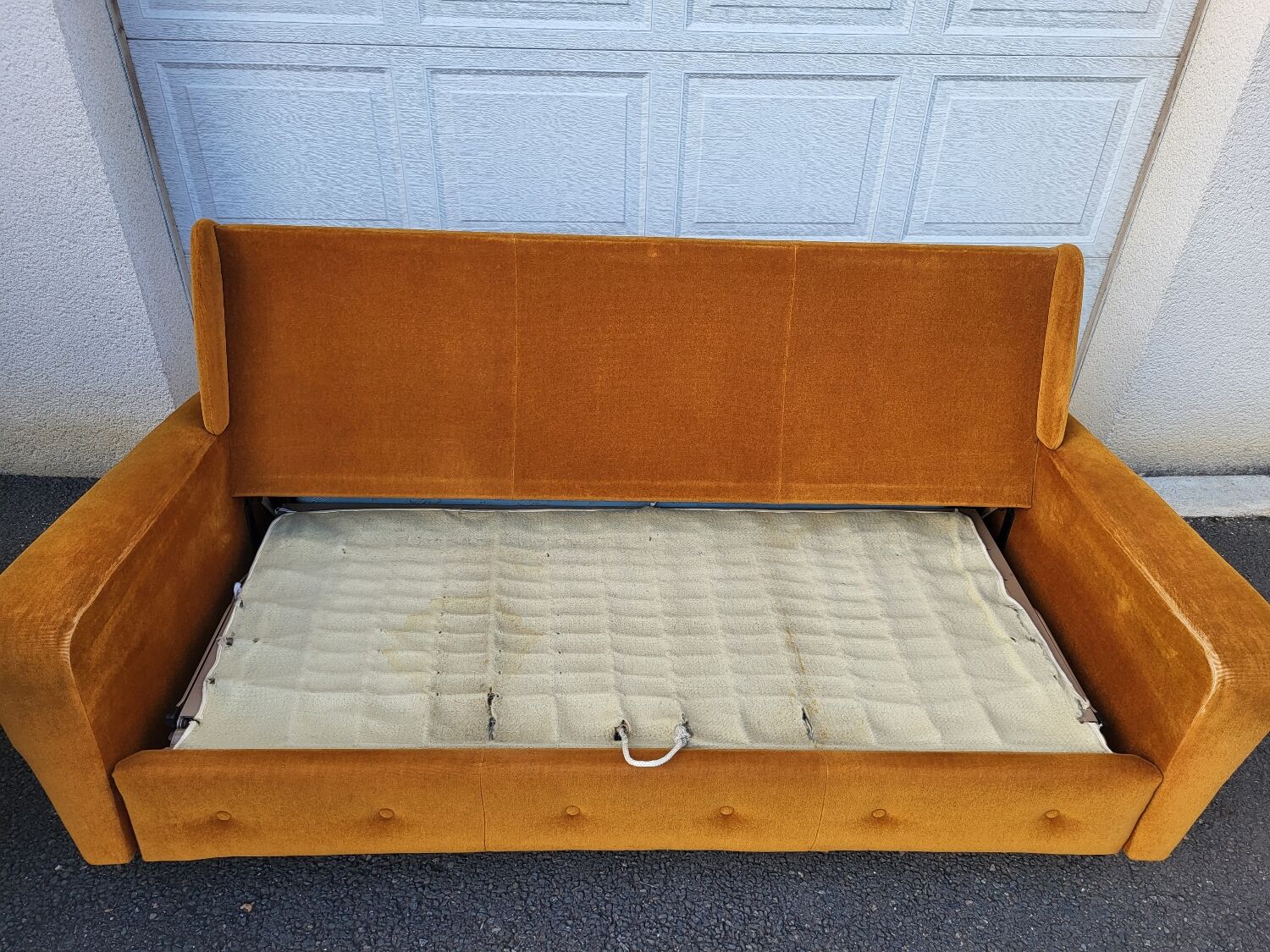 Ensemble canapé fauteuil vintage velours