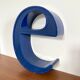 Vintage metal sign letter