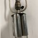 Steel and solid glass lamp from the 40s/50s