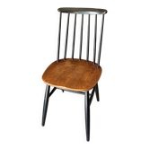Chaise Fanett par Ilmari Tapiovaara en bois foncé et noir