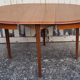 Extendable round dining table, solid wood, vintage, 60s