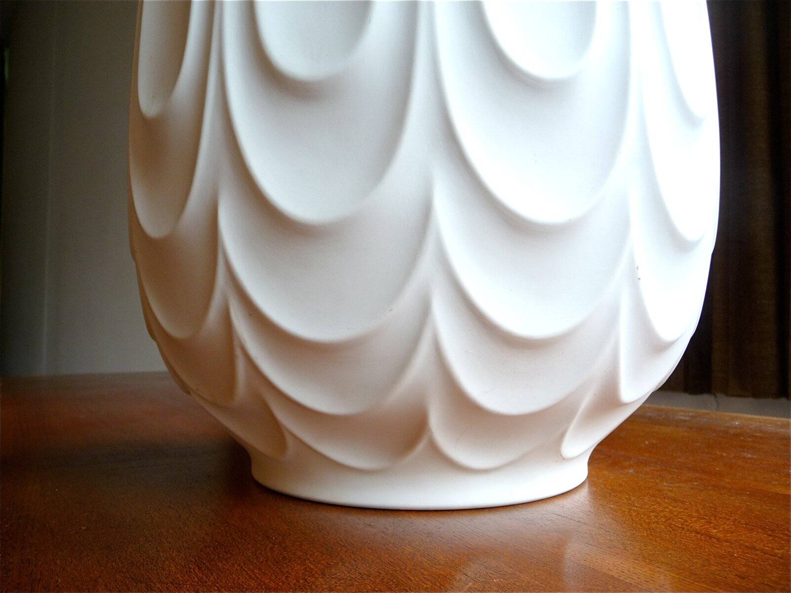 Large porcelain floor vase with relief by H&C Heinrich, West-Germany 1960s