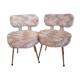 Pair of chairs pelfran moumoutes beige years 70