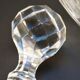 Carafe with antique glass liquor with diamond cap cut crystal silver frame