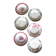 6 deep plates Marsac red Digoin Terre de fer green