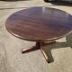 Round extendable wooden table - year 1960 - 110cm to 210cm
