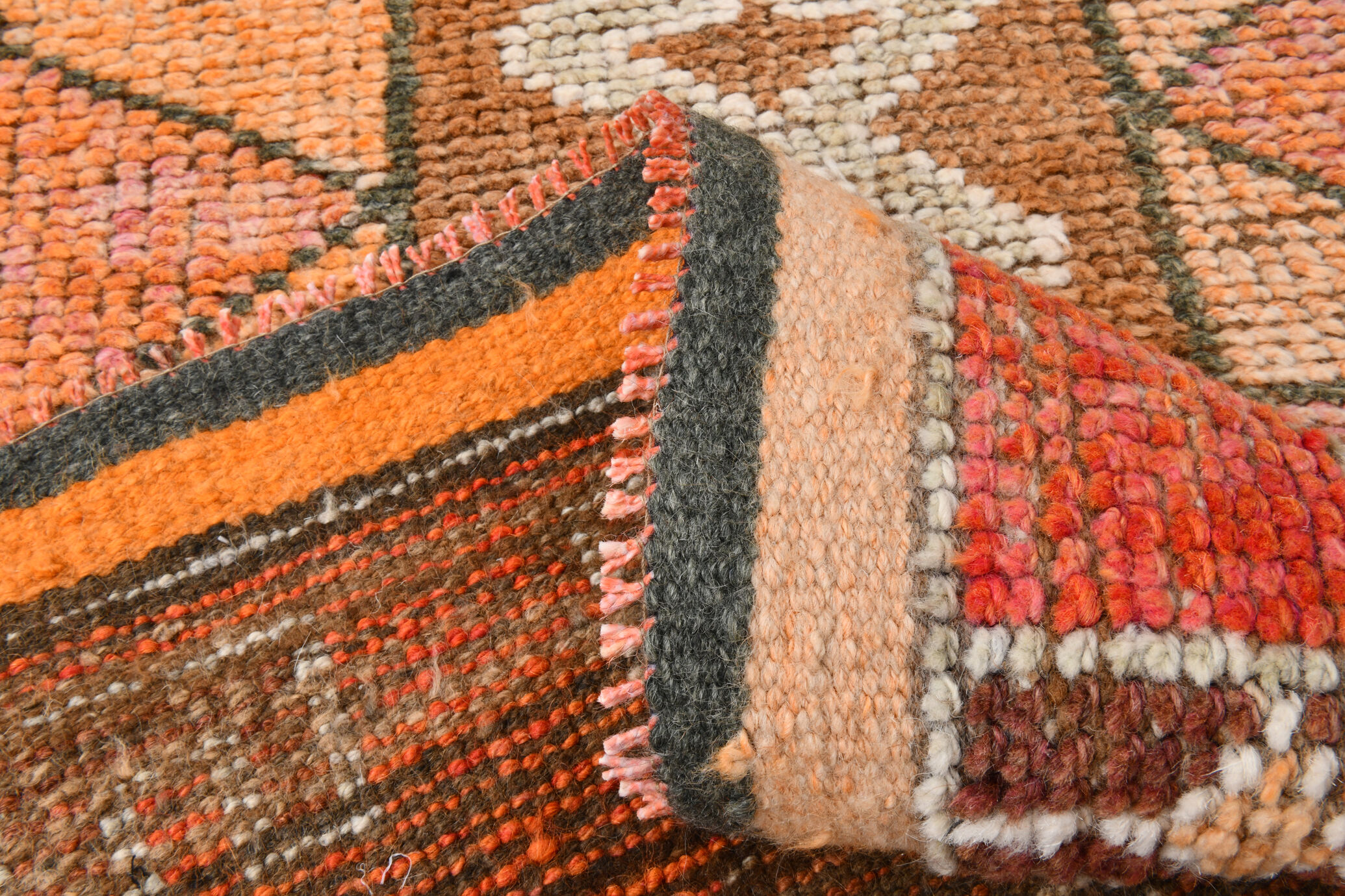 3x10 contemporary oushak runner rug, 86x302cm