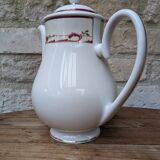Cafetière en porcelaine Limoges Guy Degrenne échantillon avec dorure